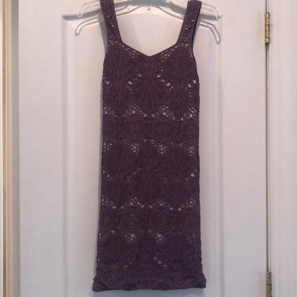 Cutest Free People Fitted Illusion Lace Dress!